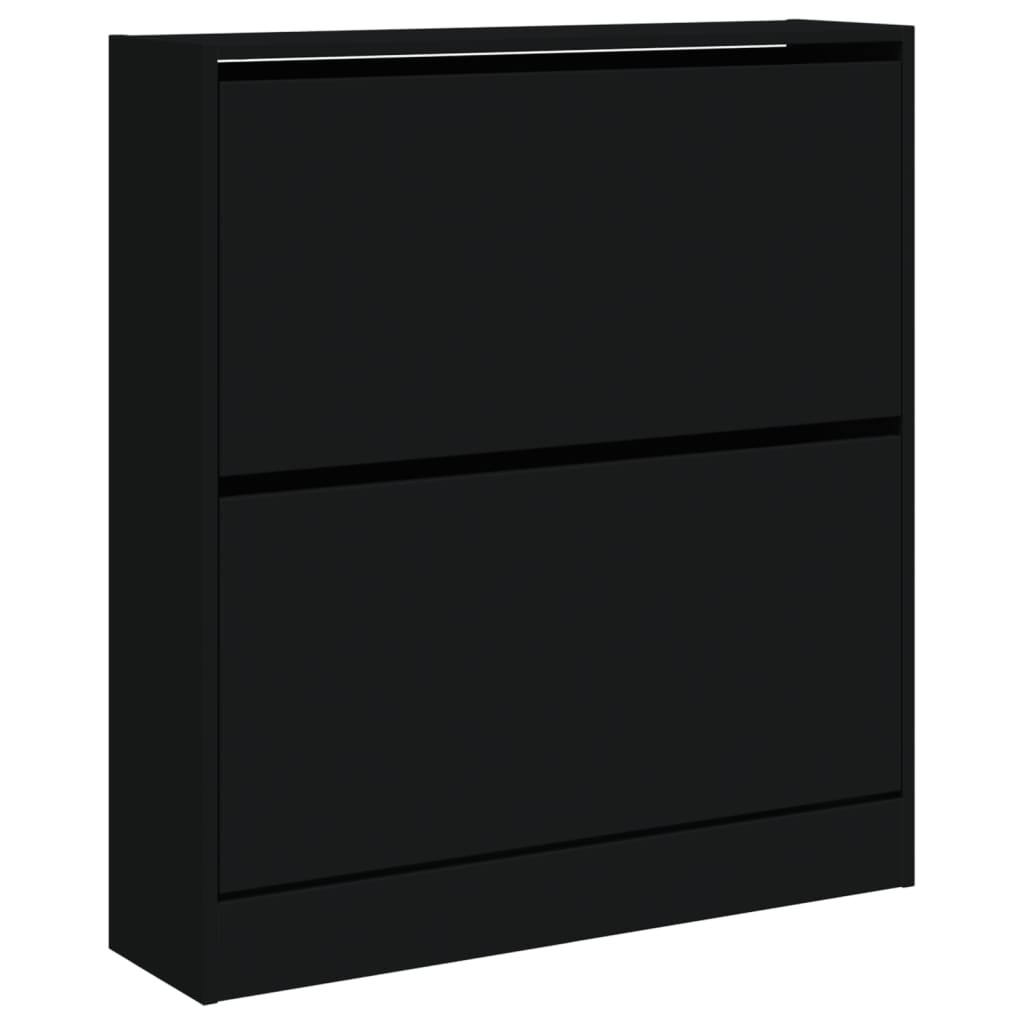 VidaXL Schoenenkast 80x21x87,5 cm bewerkt hout zwart