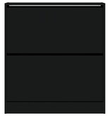 VidaXL Schoenenkast 80x21x87,5 cm bewerkt hout zwart