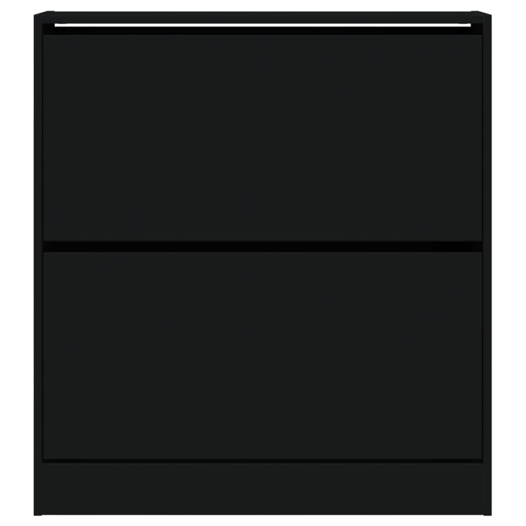 VidaXL Schoenenkast 80x21x87,5 cm bewerkt hout zwart