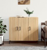 VidaXL Dressoir 90x34x80 cm bewerkt hout sonoma eikenkleurig