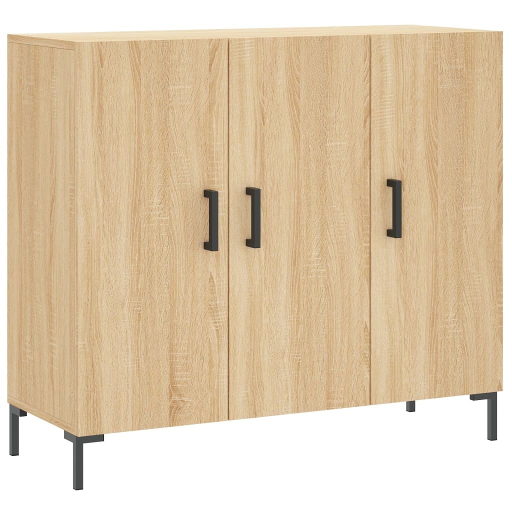 VidaXL Dressoir 90x34x80 cm bewerkt hout sonoma eikenkleurig