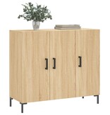 VidaXL Dressoir 90x34x80 cm bewerkt hout sonoma eikenkleurig