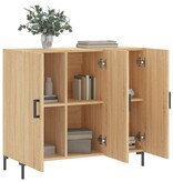 VidaXL Dressoir 90x34x80 cm bewerkt hout sonoma eikenkleurig