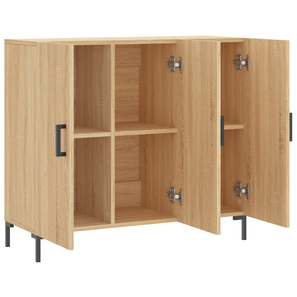 VidaXL Dressoir 90x34x80 cm bewerkt hout sonoma eikenkleurig