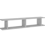 VidaXL Wandschappen 2 st 105x18x20 cm bewerkt hout betongrijs