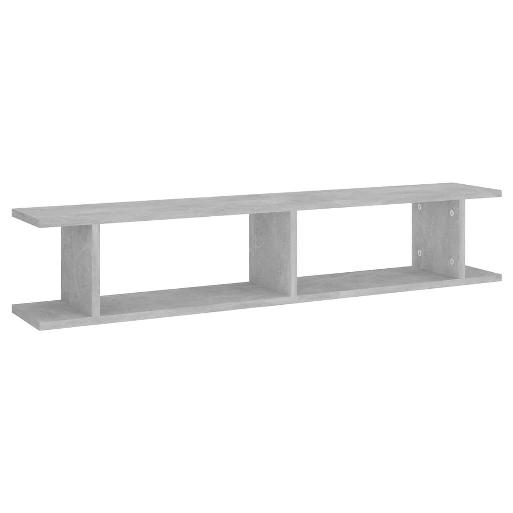 VidaXL Wandschappen 2 st 105x18x20 cm bewerkt hout betongrijs