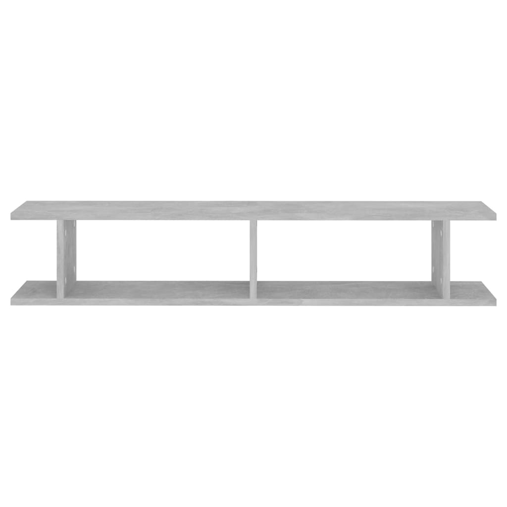VidaXL Wandschappen 2 st 105x18x20 cm bewerkt hout betongrijs