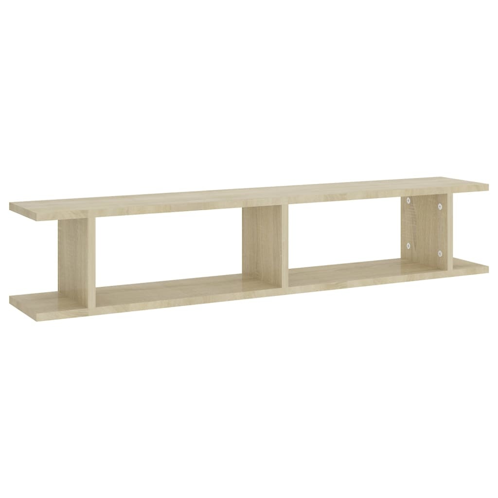 VidaXL Wandschappen 2 st 105x18x20 cm bewerkt hout sonoma eikenkleurig