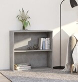 VidaXL Boekenkast met 2 schappen 80x30x76,5 cm bewerkt hout betongrijs