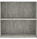 VidaXL Boekenkast met 2 schappen 80x30x76,5 cm bewerkt hout betongrijs