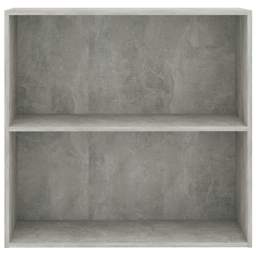 VidaXL Boekenkast met 2 schappen 80x30x76,5 cm bewerkt hout betongrijs