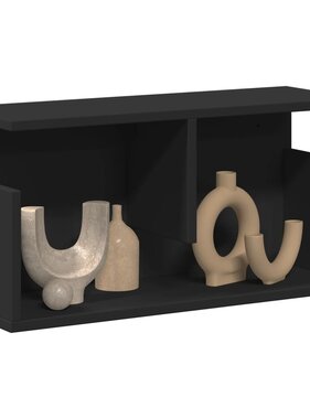 VidaXL Wandkast 60x20x30 cm bewerkt hout zwart