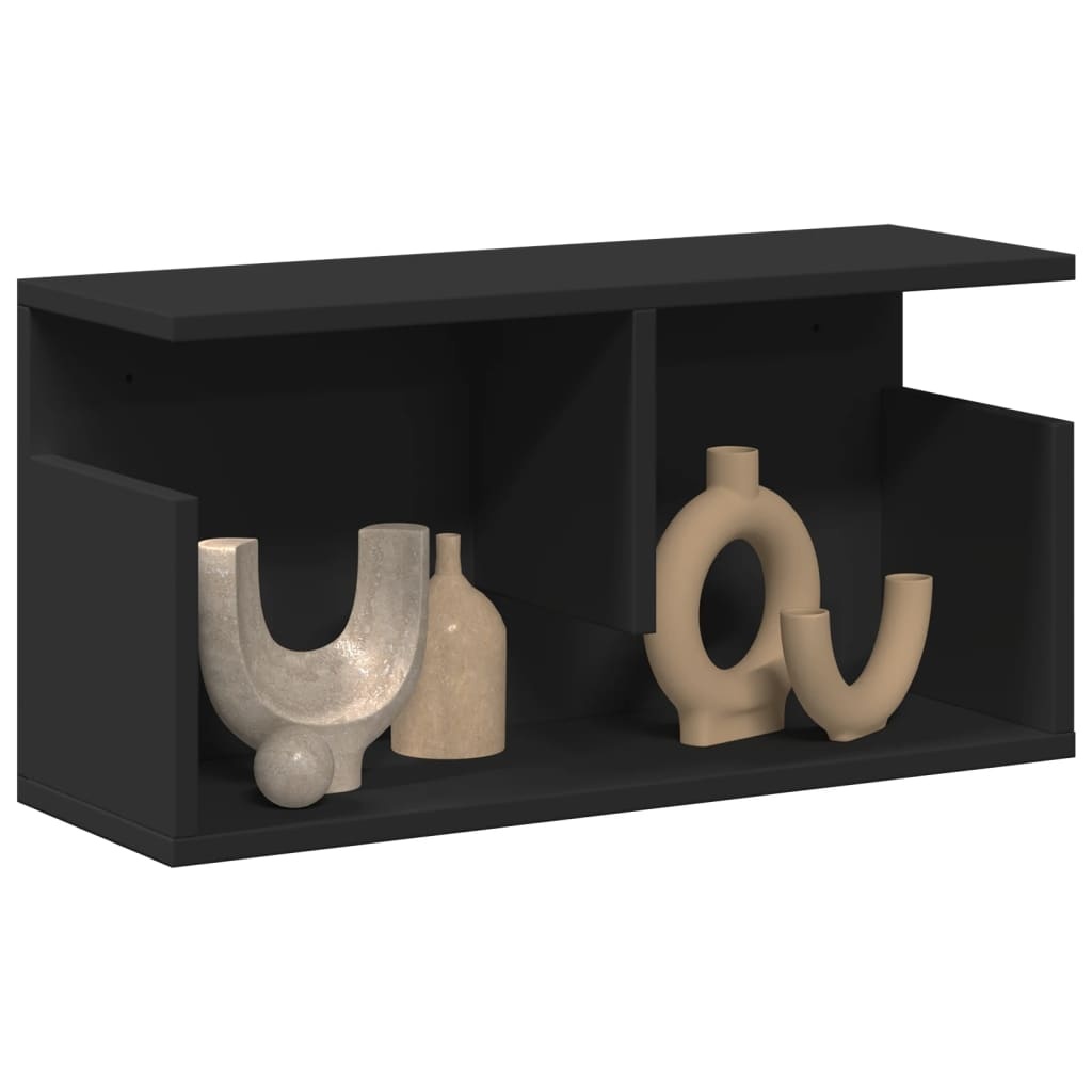 VidaXL Wandkast 60x20x30 cm bewerkt hout zwart