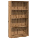 VidaXL Boekenkast 80x24x143 cm bewerkt hout artisanaal eikenkleurig