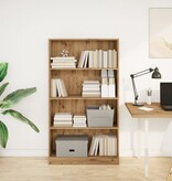 VidaXL Boekenkast 80x24x143 cm bewerkt hout artisanaal eikenkleurig