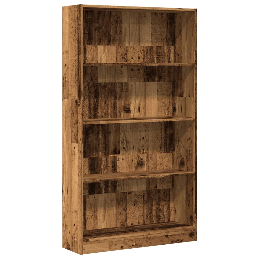 VidaXL Boekenkast 80x24x143 cm bewerkt hout oud houtkleurig