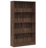 VidaXL Boekenkast 80x24x143 cm bewerkt hout bruin eikenkleurig