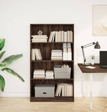 VidaXL Boekenkast 80x24x143 cm bewerkt hout bruin eikenkleurig