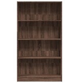 VidaXL Boekenkast 80x24x143 cm bewerkt hout bruin eikenkleurig