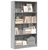 VidaXL Boekenkast 80x24x143 cm bewerkt hout grijs sonoma eikenkleurig