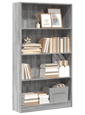 VidaXL Boekenkast 80x24x143 cm bewerkt hout grijs sonoma eikenkleurig