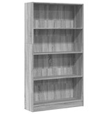 VidaXL Boekenkast 80x24x143 cm bewerkt hout grijs sonoma eikenkleurig