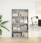 VidaXL Boekenkast 80x24x143 cm bewerkt hout grijs sonoma eikenkleurig
