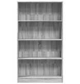 VidaXL Boekenkast 80x24x143 cm bewerkt hout grijs sonoma eikenkleurig