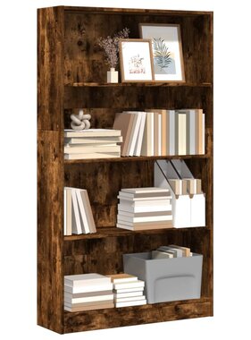 VidaXL Boekenkast 80x24x143 cm bewerkt hout gerookt eikenkleurig