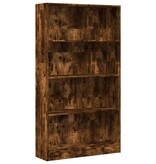 VidaXL Boekenkast 80x24x143 cm bewerkt hout gerookt eikenkleurig
