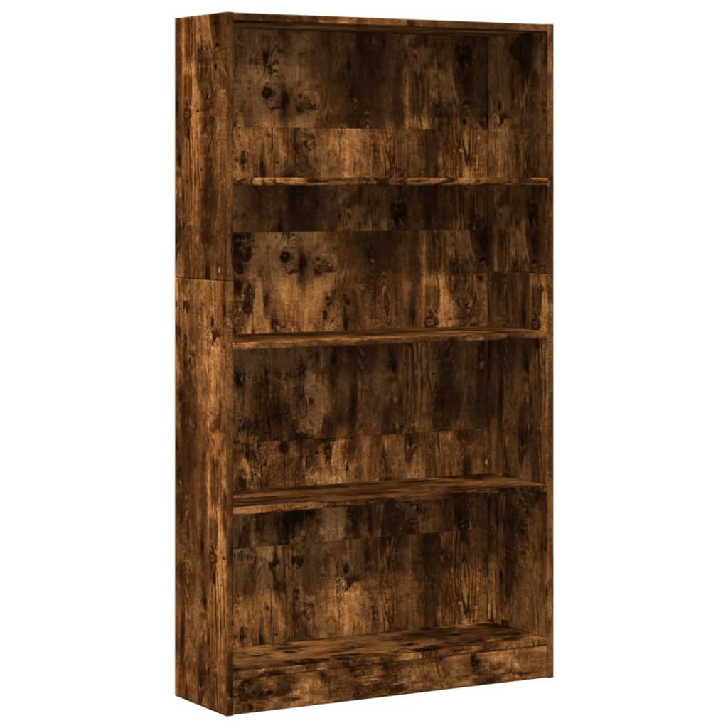 VidaXL Boekenkast 80x24x143 cm bewerkt hout gerookt eikenkleurig