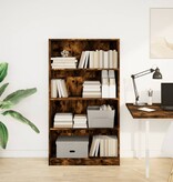 VidaXL Boekenkast 80x24x143 cm bewerkt hout gerookt eikenkleurig