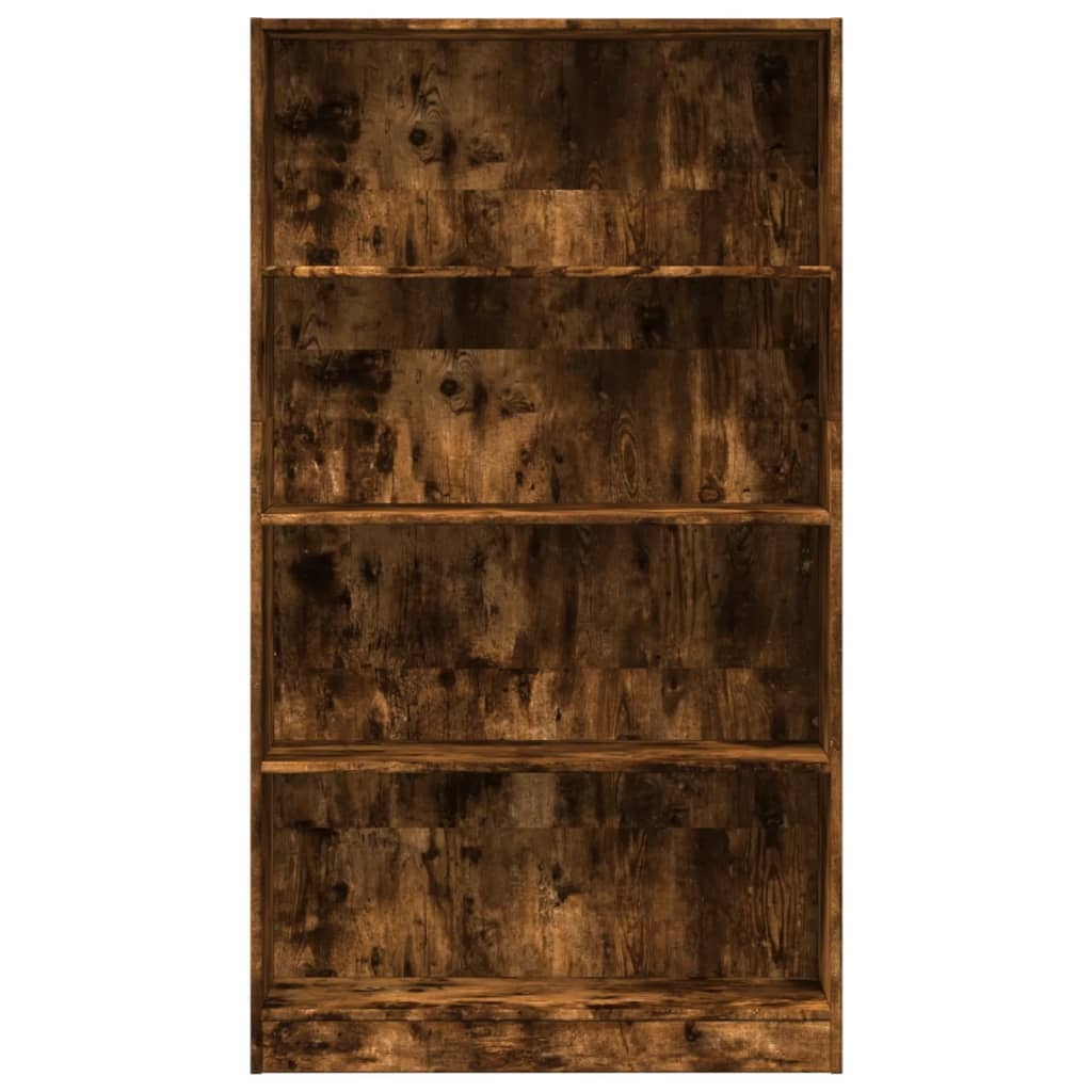 VidaXL Boekenkast 80x24x143 cm bewerkt hout gerookt eikenkleurig