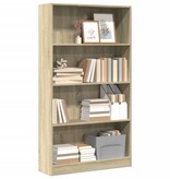 VidaXL Boekenkast 80x24x143 cm bewerkt hout sonoma eikenkleurig