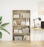 VidaXL Boekenkast 80x24x143 cm bewerkt hout sonoma eikenkleurig
