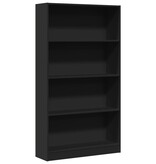 VidaXL Boekenkast 80x24x143 cm bewerkt hout zwart
