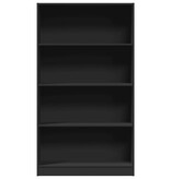 VidaXL Boekenkast 80x24x143 cm bewerkt hout zwart