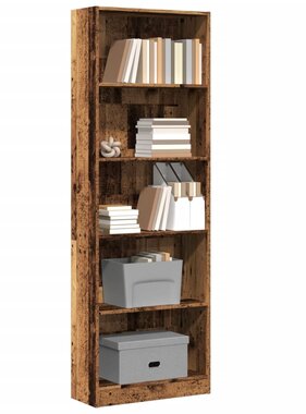 VidaXL Boekenkast 60x24x176 cm bewerkt hout oud houtkleurig