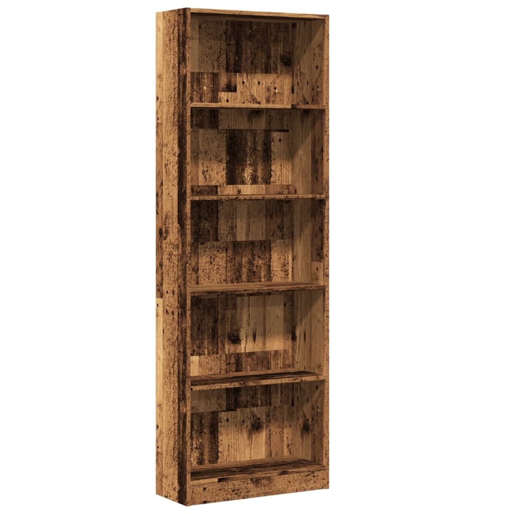 VidaXL Boekenkast 60x24x176 cm bewerkt hout oud houtkleurig