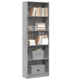 VidaXL Boekenkast 60x24x176 cm bewerkt hout grijs sonoma eikenkleurig