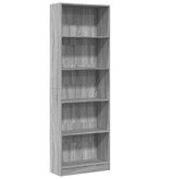 VidaXL Boekenkast 60x24x176 cm bewerkt hout grijs sonoma eikenkleurig