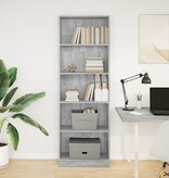VidaXL Boekenkast 60x24x176 cm bewerkt hout grijs sonoma eikenkleurig