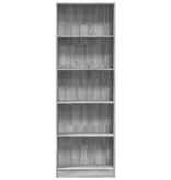 VidaXL Boekenkast 60x24x176 cm bewerkt hout grijs sonoma eikenkleurig