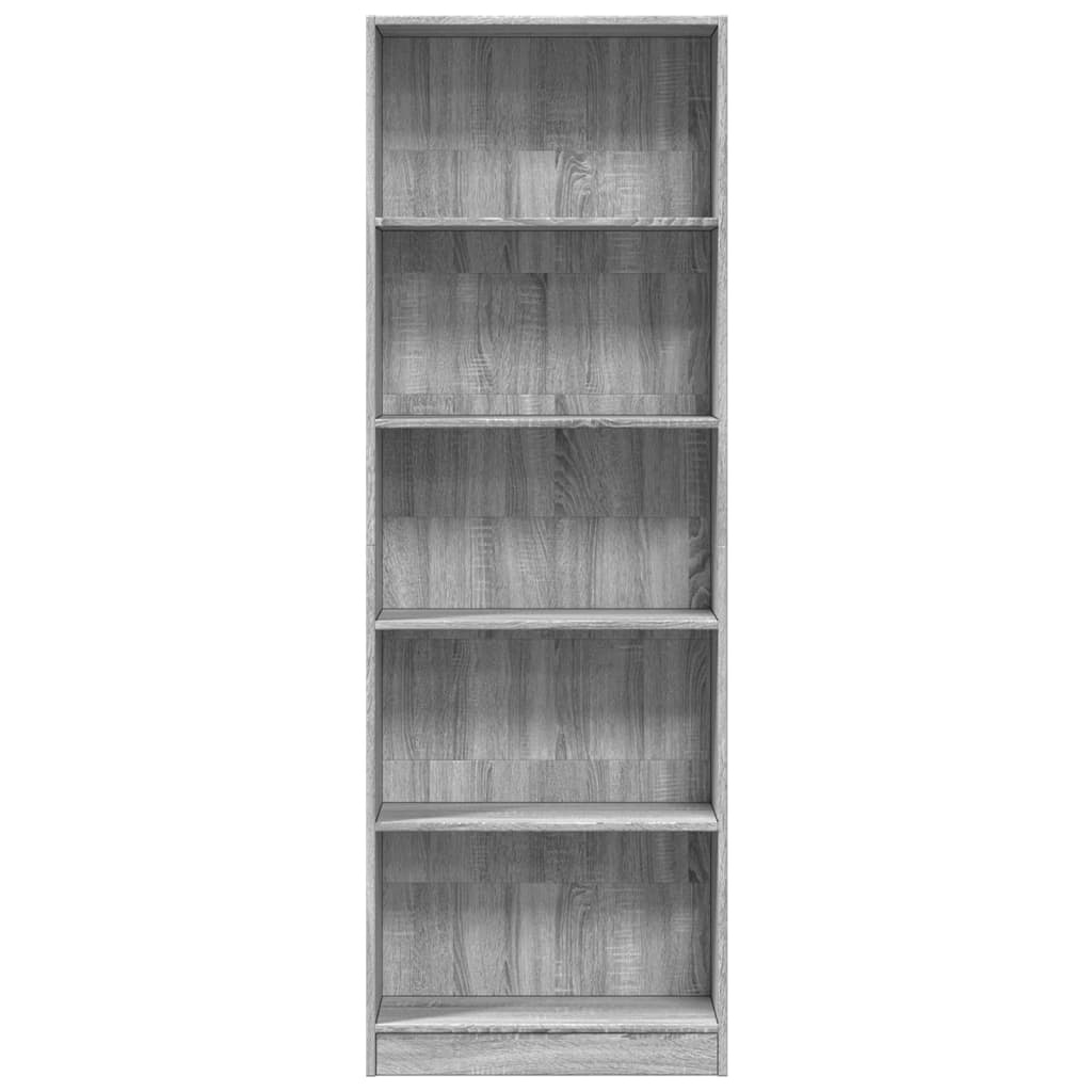 VidaXL Boekenkast 60x24x176 cm bewerkt hout grijs sonoma eikenkleurig