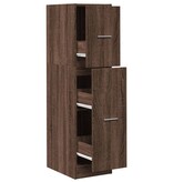 VidaXL Apothekerskast 30x41x118 cm bewerkt hout bruin eikenkleurig