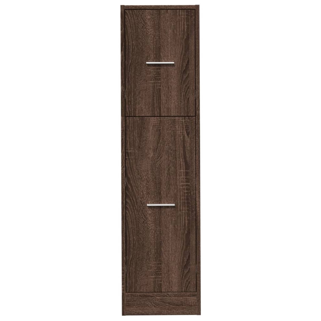 VidaXL Apothekerskast 30x41x118 cm bewerkt hout bruin eikenkleurig