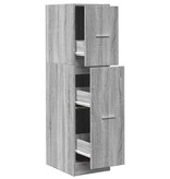 VidaXL Apothekerskast 30x41x118 cm bewerkt hout grijs sonoma eiken