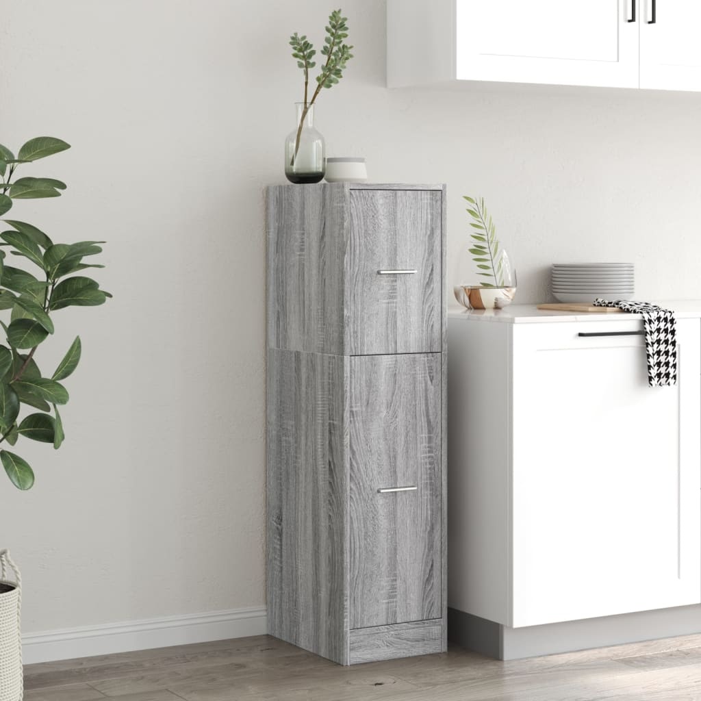 VidaXL Apothekerskast 30x41x118 cm bewerkt hout grijs sonoma eiken