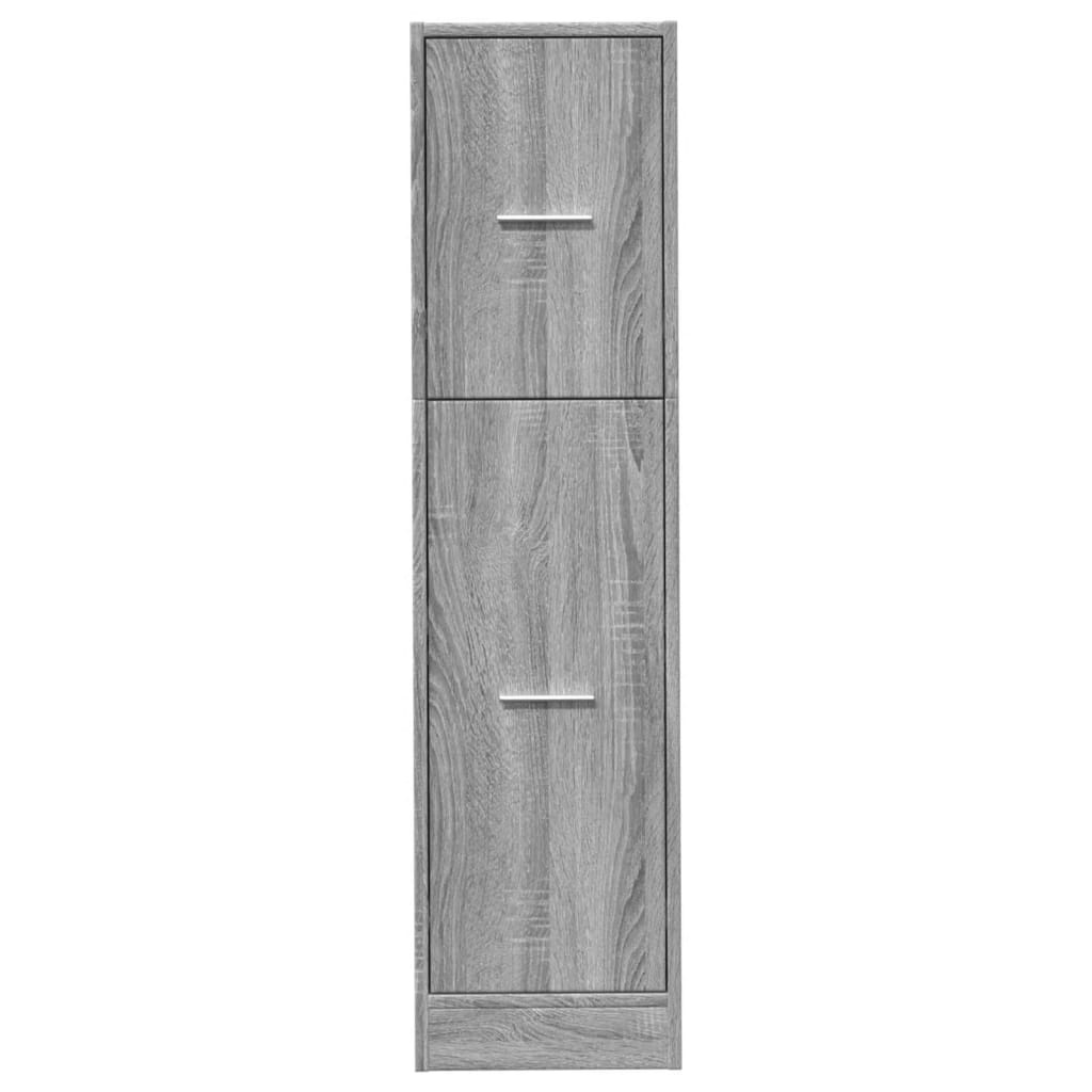 VidaXL Apothekerskast 30x41x118 cm bewerkt hout grijs sonoma eiken