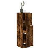 VidaXL Apothekerskast 30x41x118 cm bewerkt hout gerookt eikenkleurig